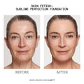 Before and after results of using Pat McGrath Labs Skin Fetish Sublime Perfection Foundation variant: L7