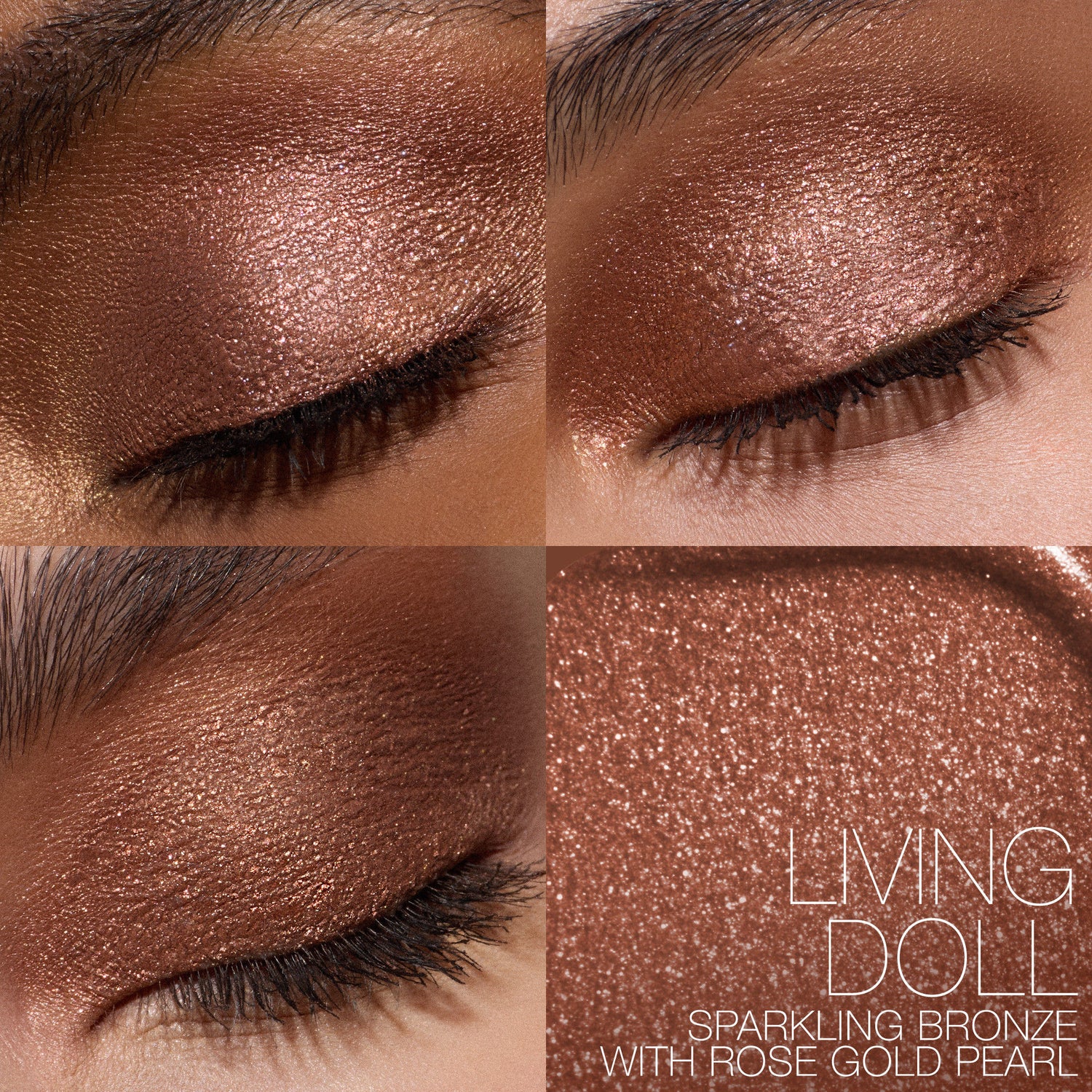 A shade comparison of   variant: Living Doll