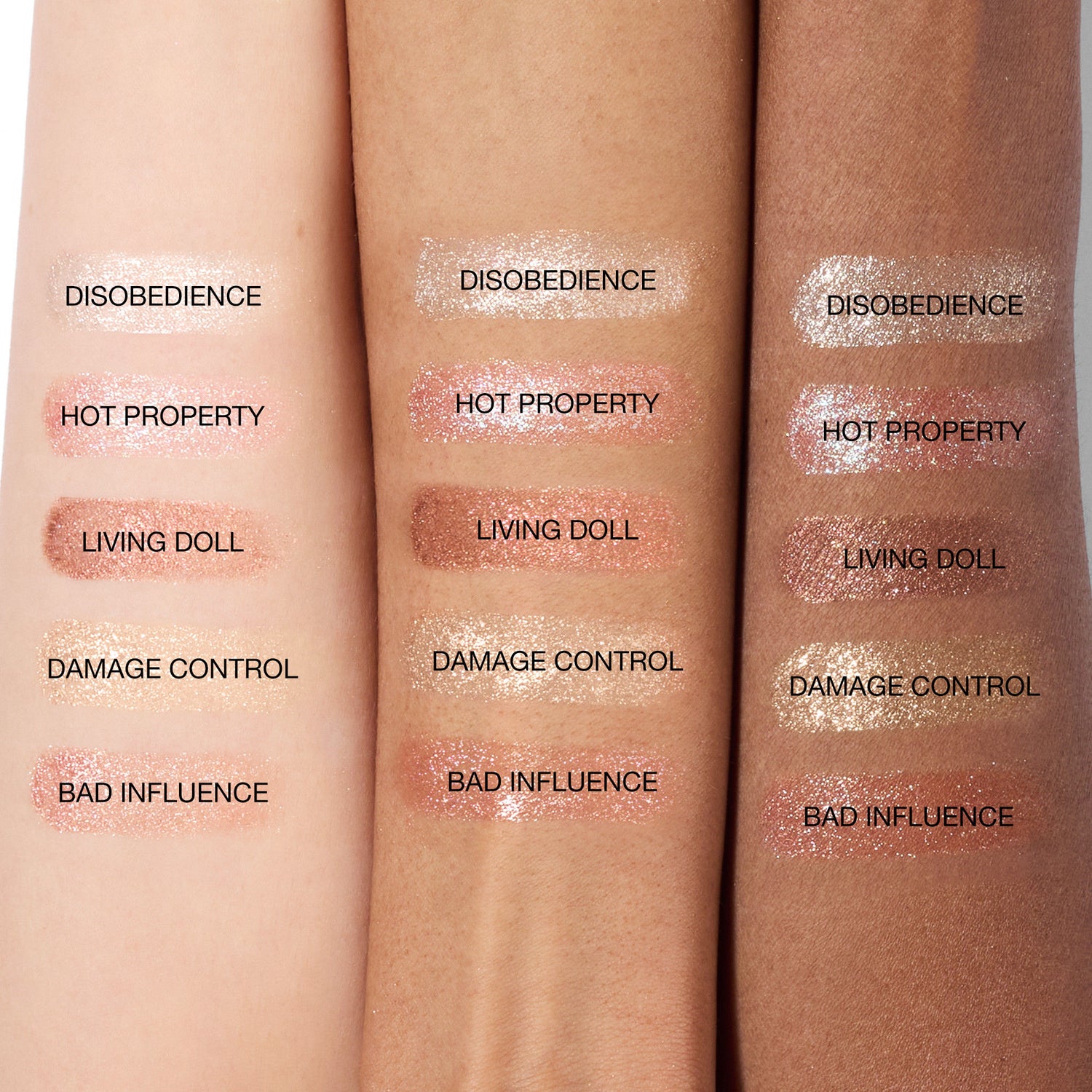 An arm swatch of   variant: Living Doll