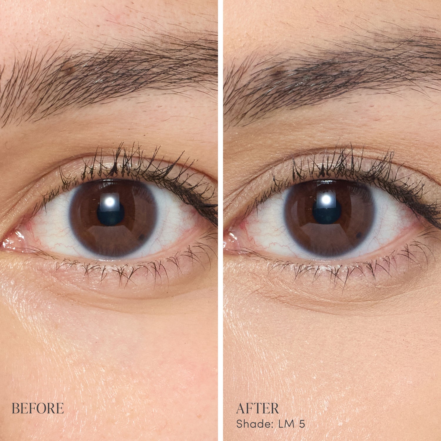 Before and after results of using   variant: LM5 - Light Medium With Pink Undertones