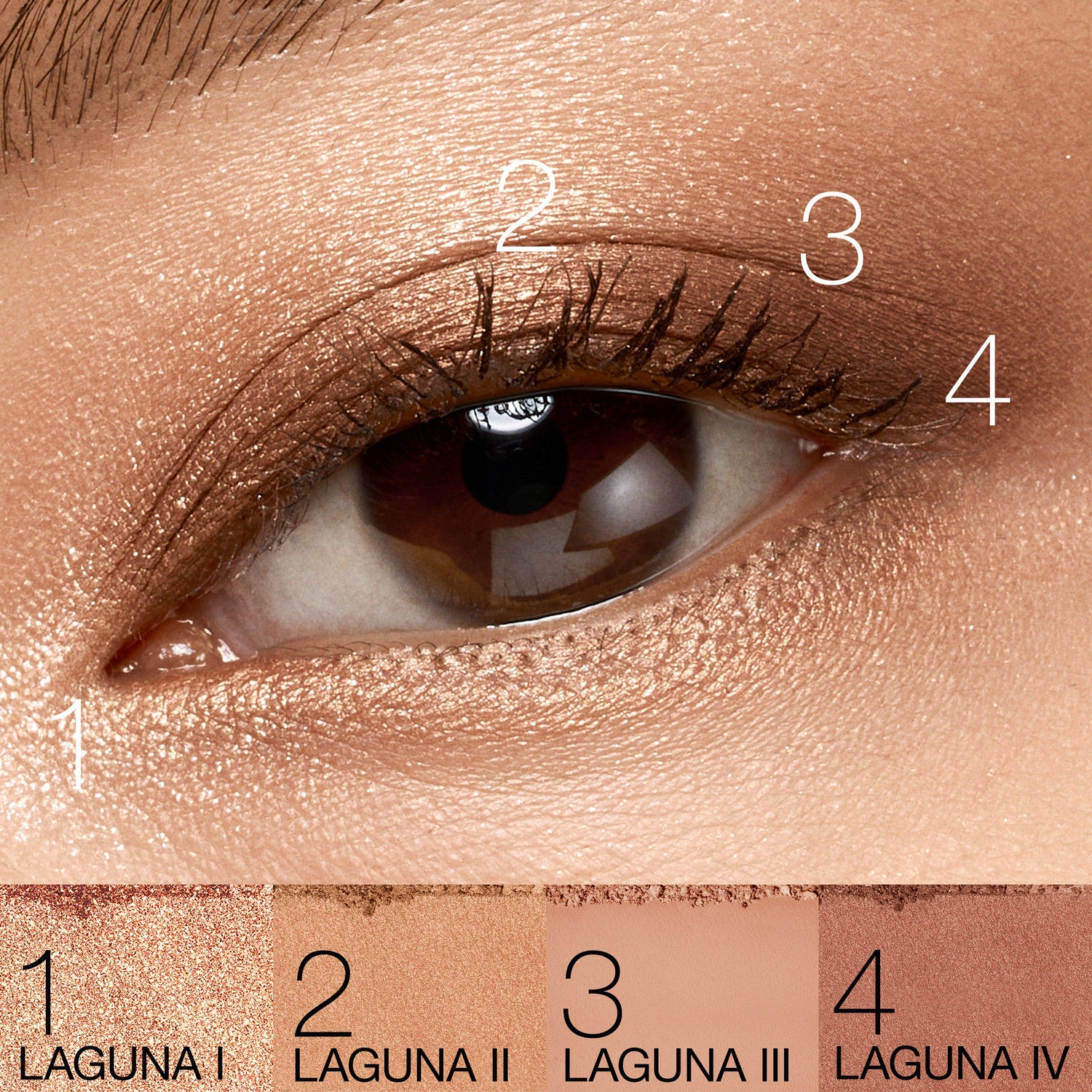 Model image of Nars Quad Eyeshadow variant: Laguna