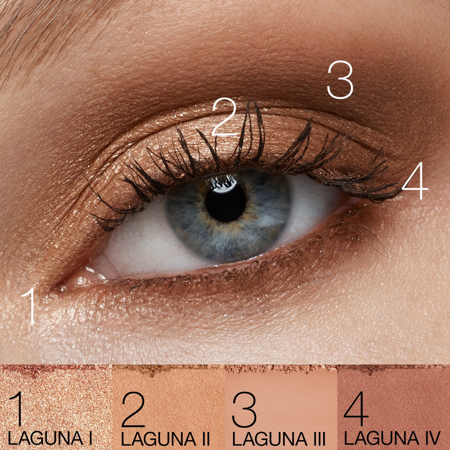 Model image of Nars Quad Eyeshadow variant: Laguna