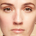 Before and after results of using Bobbi Brown Vitamin Enriched Hydrating Skin Tint SPF 15 with Hyaluronic Acid variant: Light 2