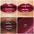 A shade comparison of Hourglass Phantom Volumizing Glossy Balm variant: Lure