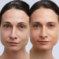 Before and after results of using Kjaer Weis The Beautiful Tint variant: M2