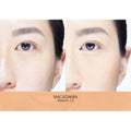 Before and after results of using Nars Soft Matte Complete Concealer variant: Macadamia