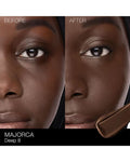 Before and after results of using Nars Natural Radiant Longwear Foundation variant: Majorca