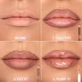 Before and after results of using Charlotte Tilbury Super Nudes Lip Cheat Contour Duo Lip Liner variant: Medium
