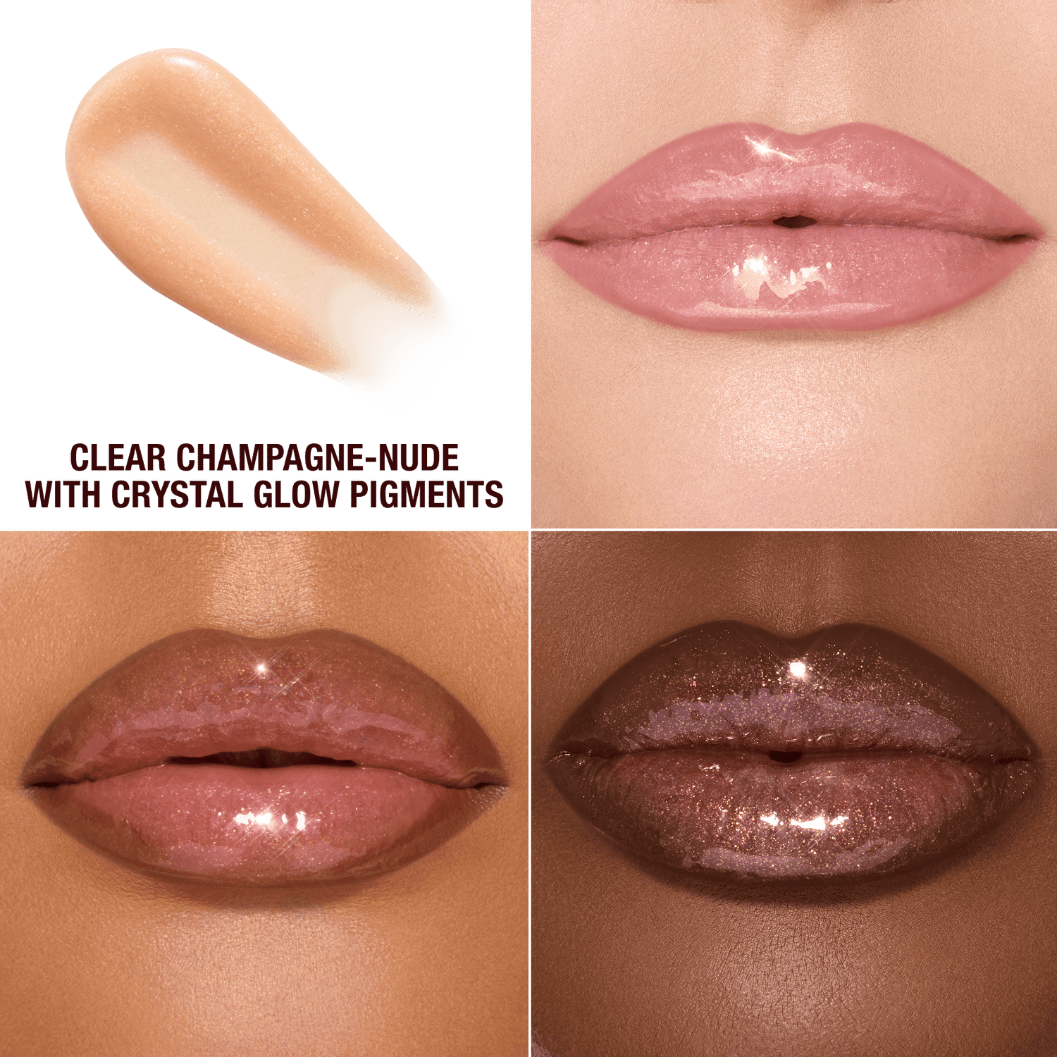 Model image of Charlotte Tilbury Pillow Talk Big Lip Plumpgasm variant: Nudegasm Diamonds