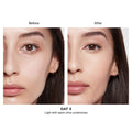 Before and after results of using Hourglass Vanish Airbrush Concealer variant: Oat 3
