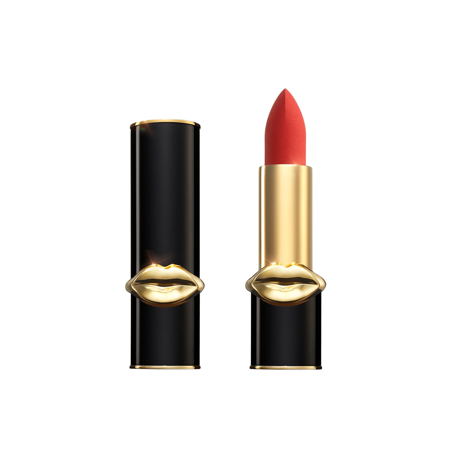 Image of an open Pat McGrath Labs MatteTrance Lipstick variant: Obsessed