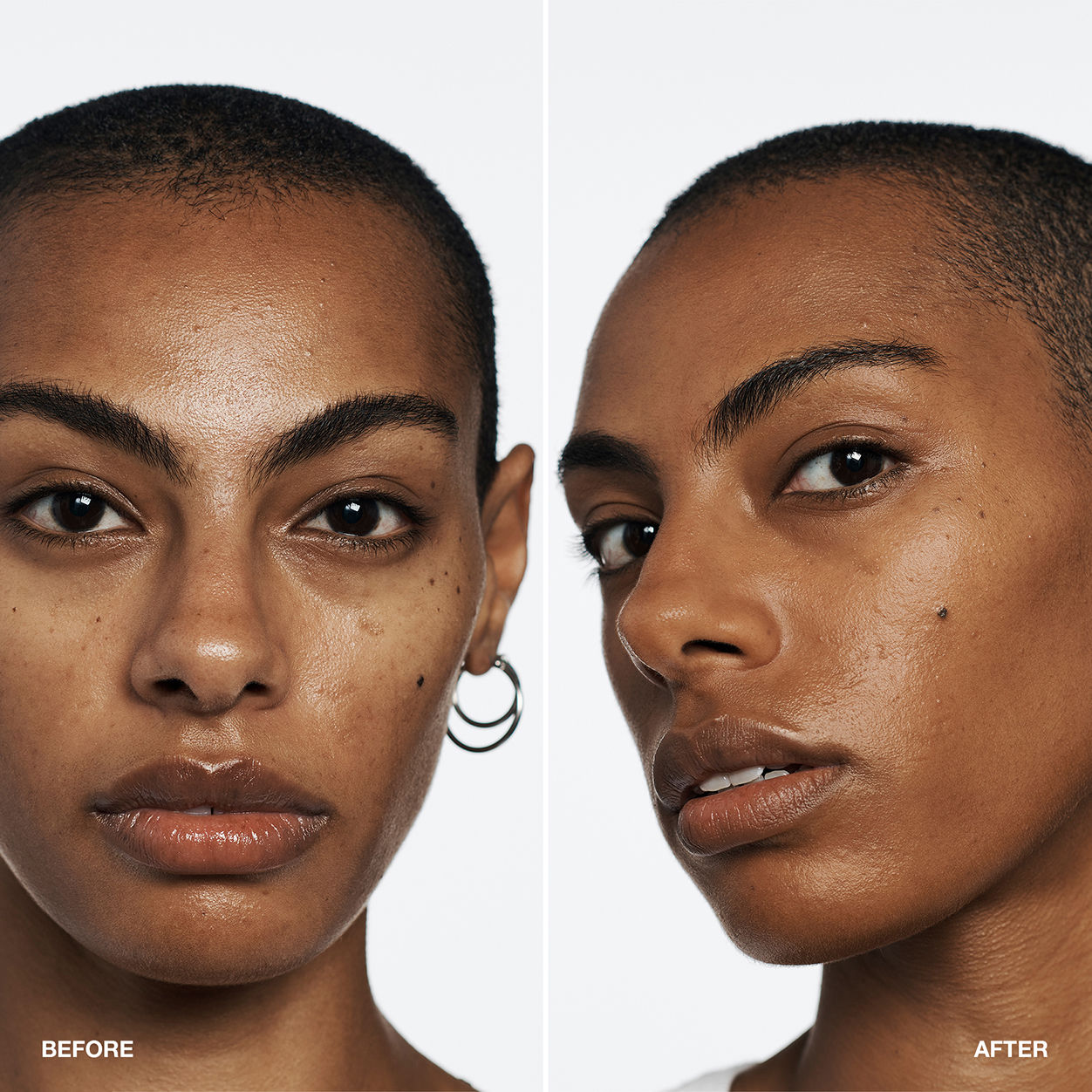 Before and after results of using Clinique Even Better Makeup Broad Spectrum SPF 15 variant: PECAN