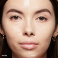 Before and after results of using Bobbi Brown Sheer Finish Pressed Powder variant: Pale Yellow