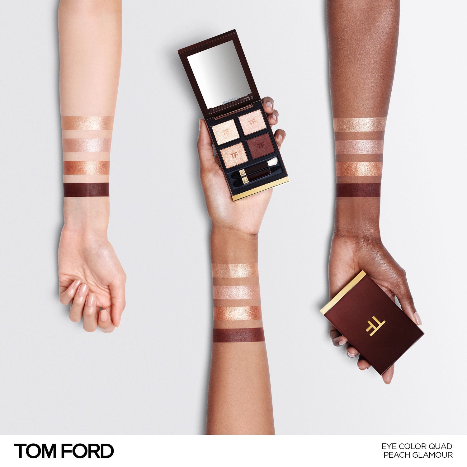 Model image of Tom Ford Eye Color Quad Eyeshadow variant: Peach Glamour