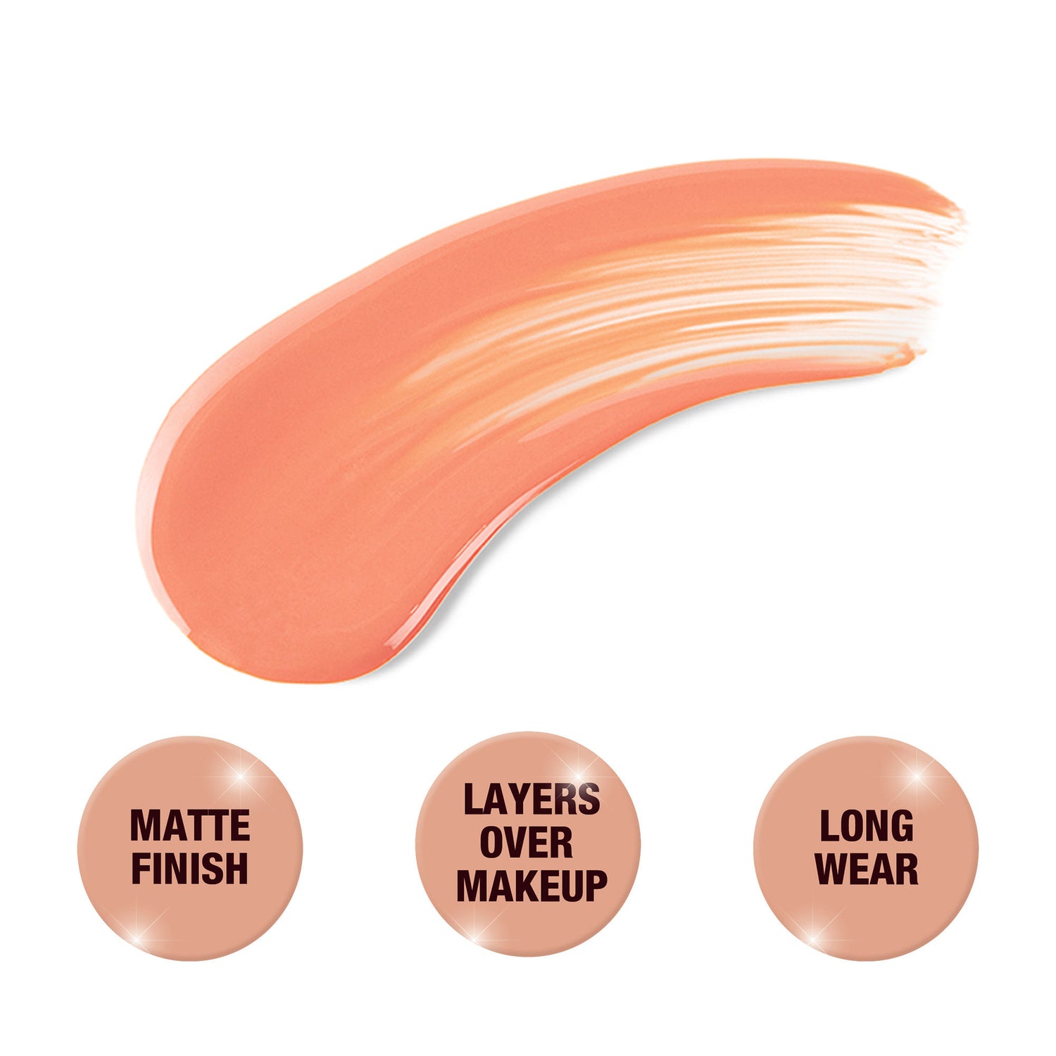 Swatch image of Charlotte Tilbury Matte Beauty Blush Wand variant: Pillow Talk Peach Pop