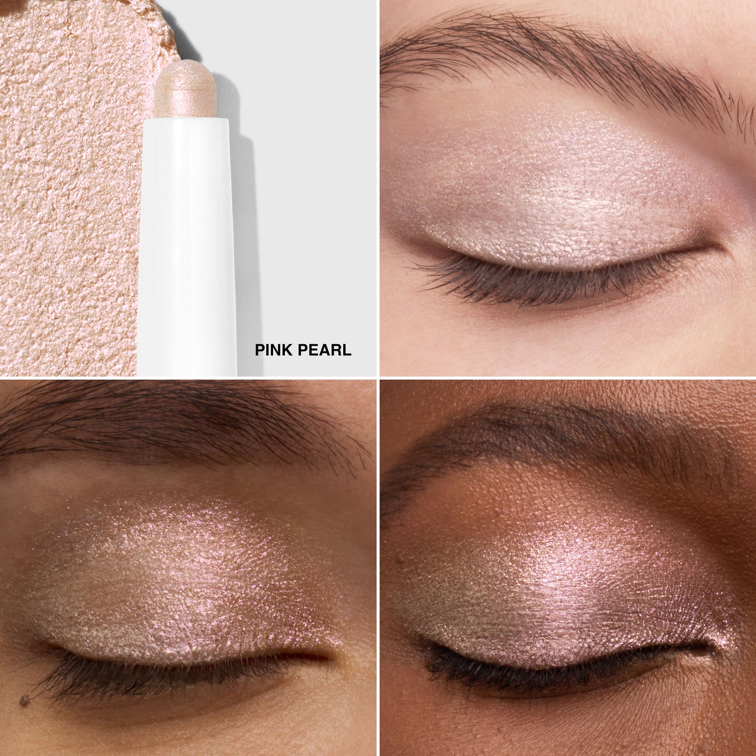 Model image of Bobbi Brown Holiday Long-Wear Cream Eyeshadow Stick (Limited Edition) variant: Pink Pearl