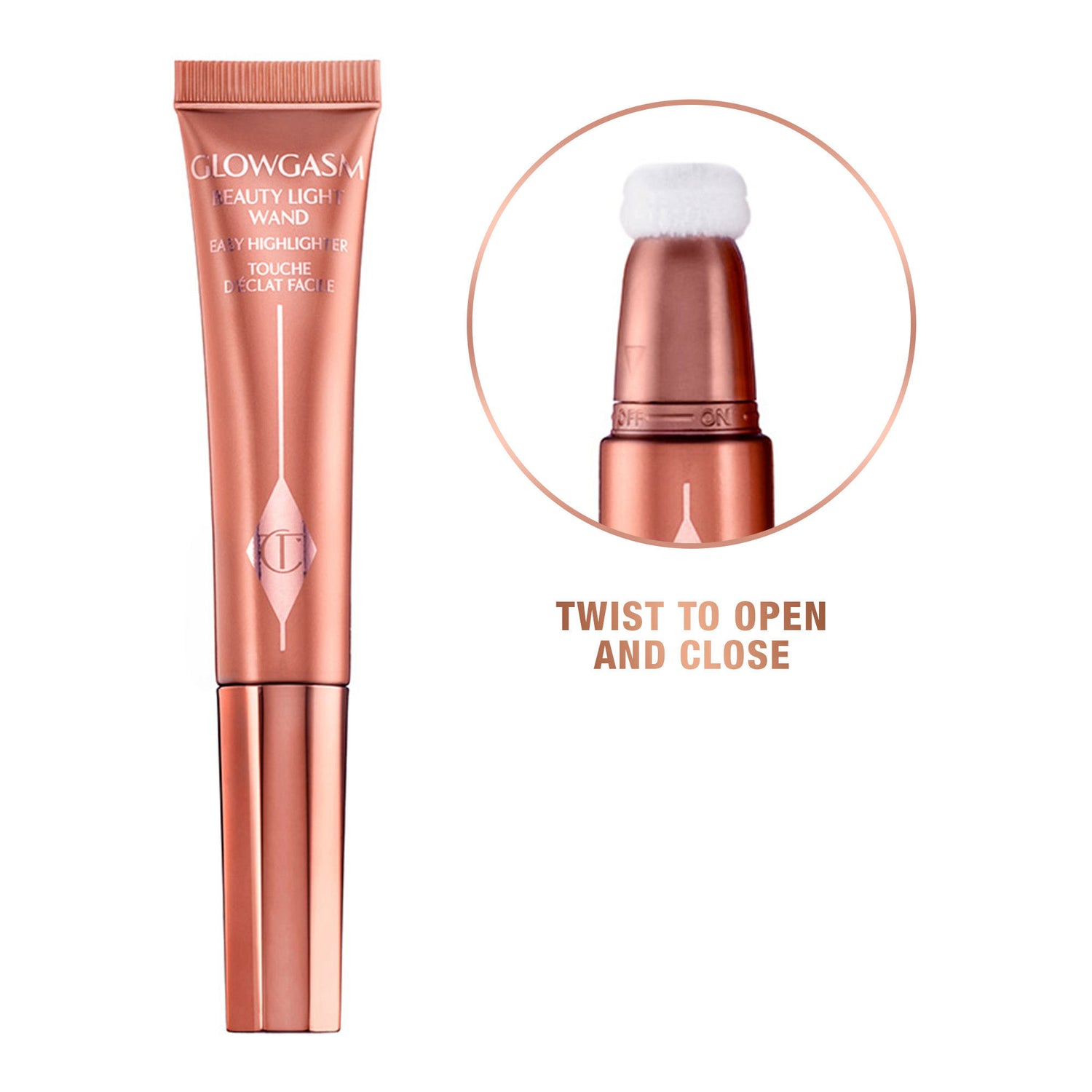 Model image of Charlotte Tilbury Beauty Light Wand variant: Pinkgasm