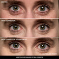 Before and after results of using Bobbi Brown Under Eye Corrector variant: Porcelain Peach