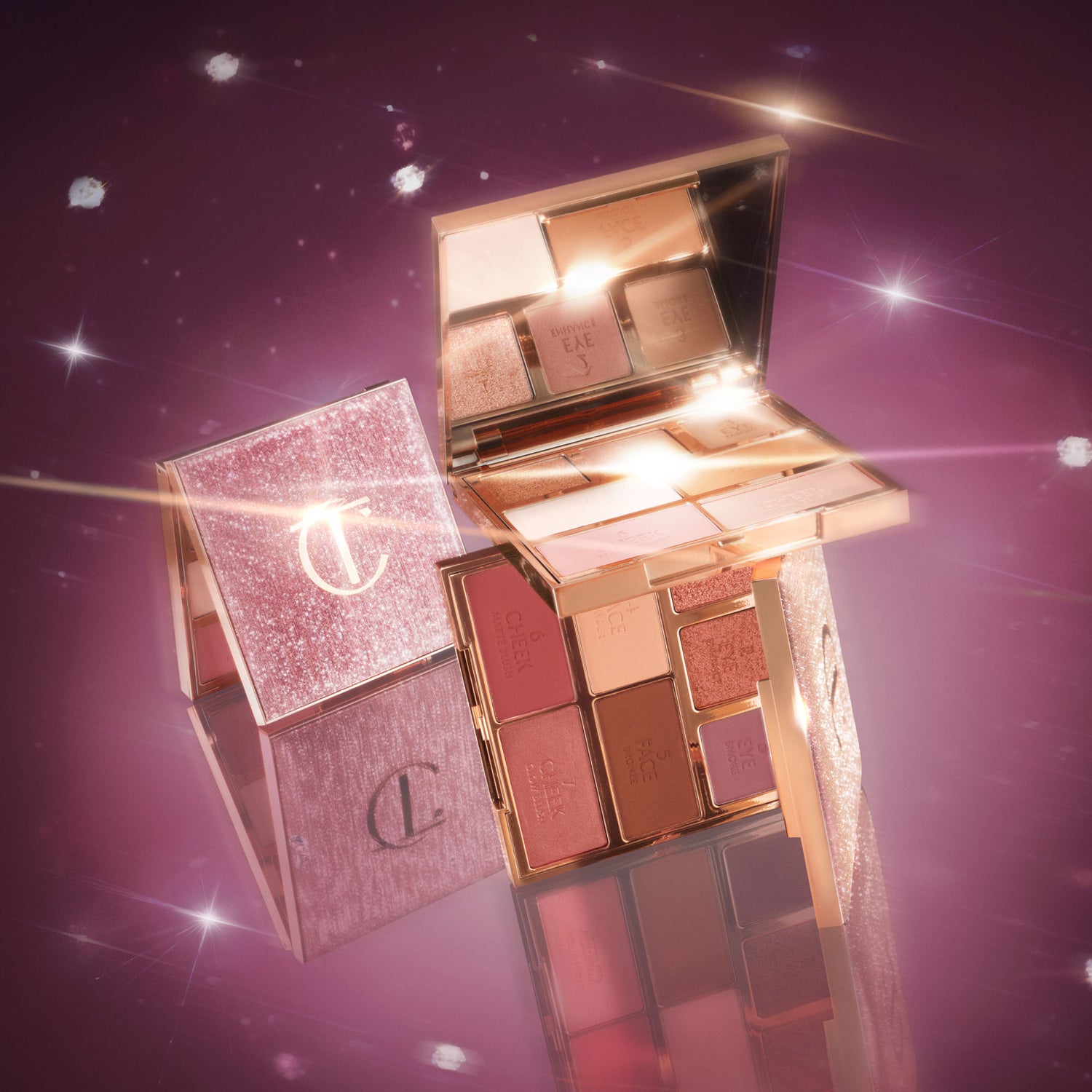 Lifestyle image of Charlotte Tilbury  Instant Look In A Palette (Limited Edition) variant: Pretty, Glowing Beauty