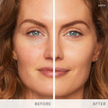 Before and after results of using Jane Iredale PurePressed Base Mineral Foundation Refill SPF 20/15 variant: Radiant SPF 20