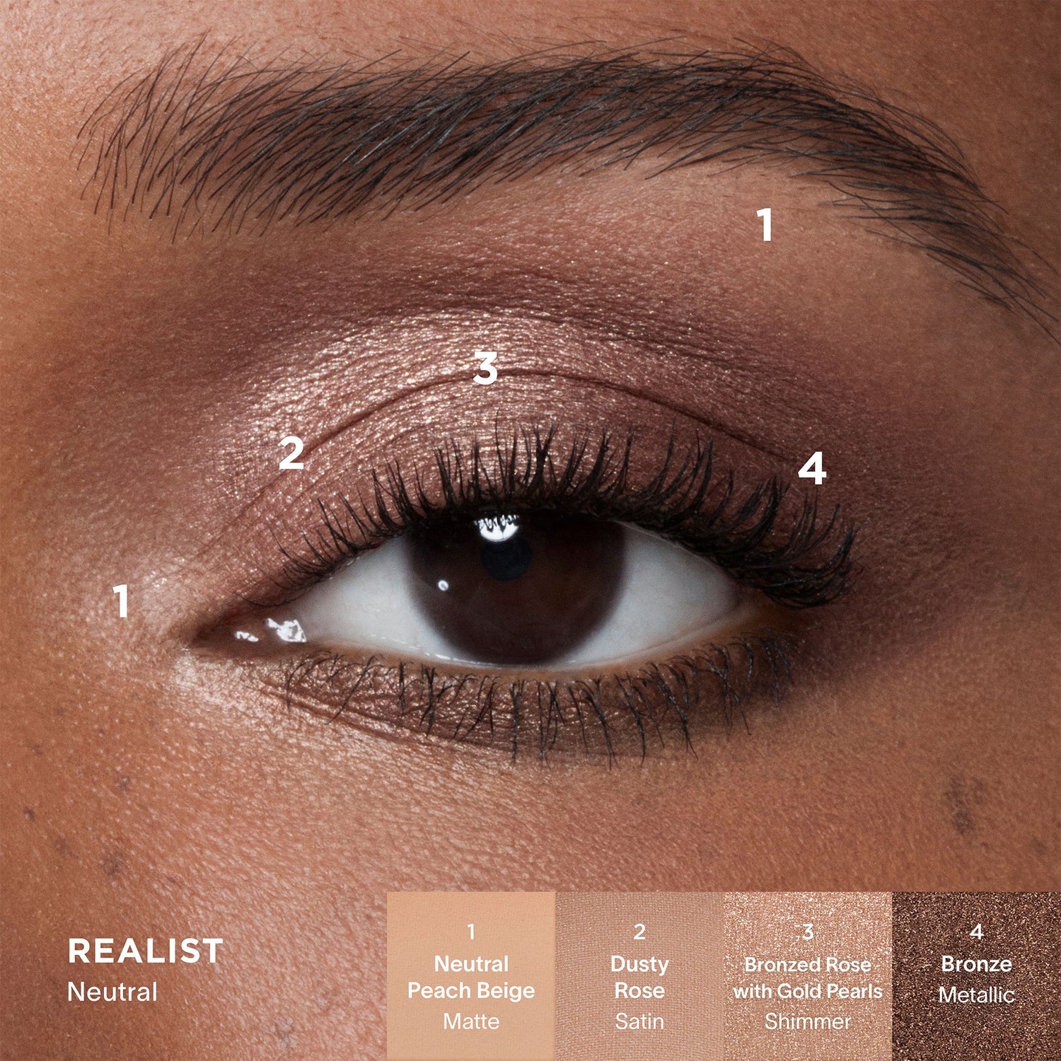 Model image of Hourglass Curator Eyeshadow Palette variant: Realist