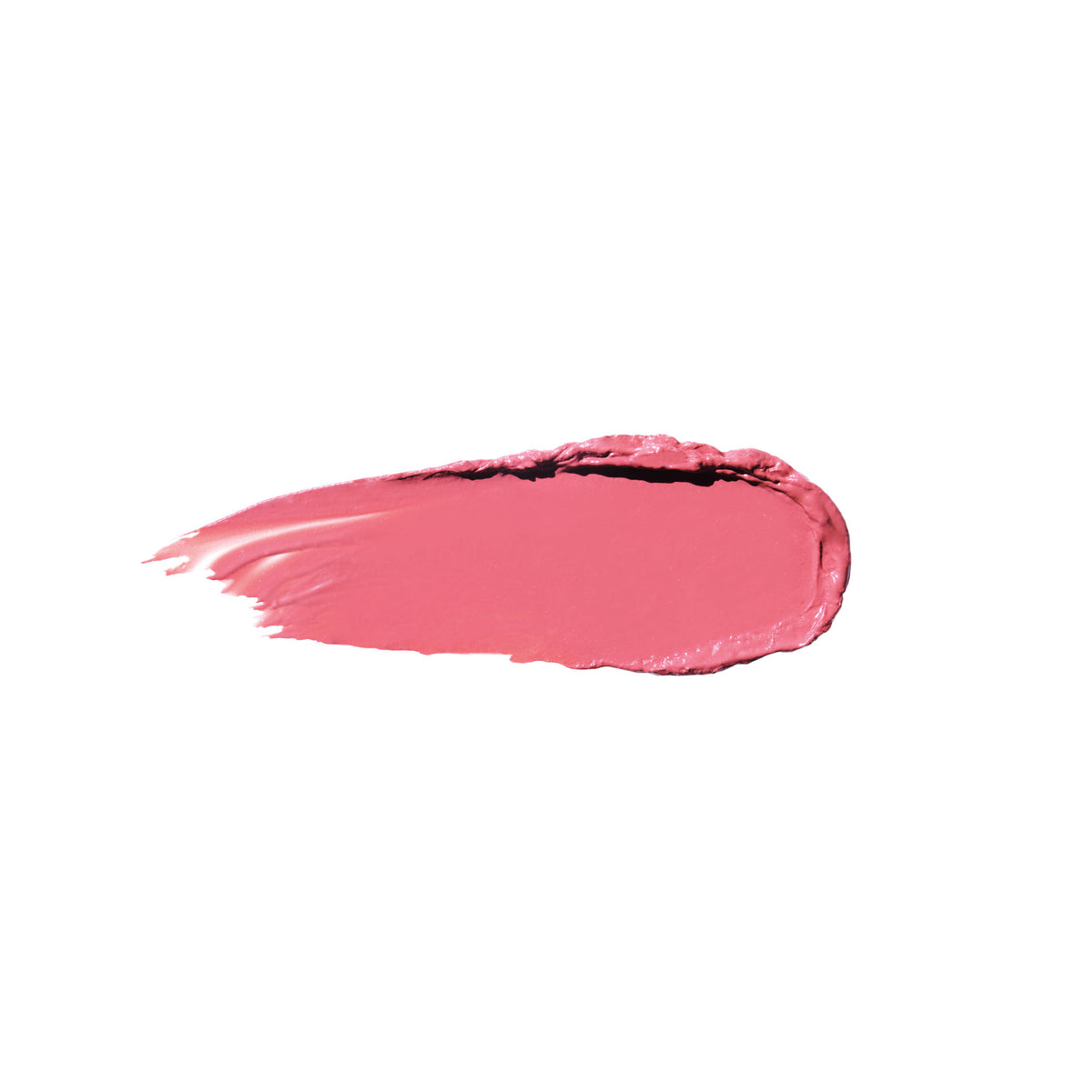 A smear of rose-pink K.I.S.S.I.N.G. Lipstick with a satin shine.