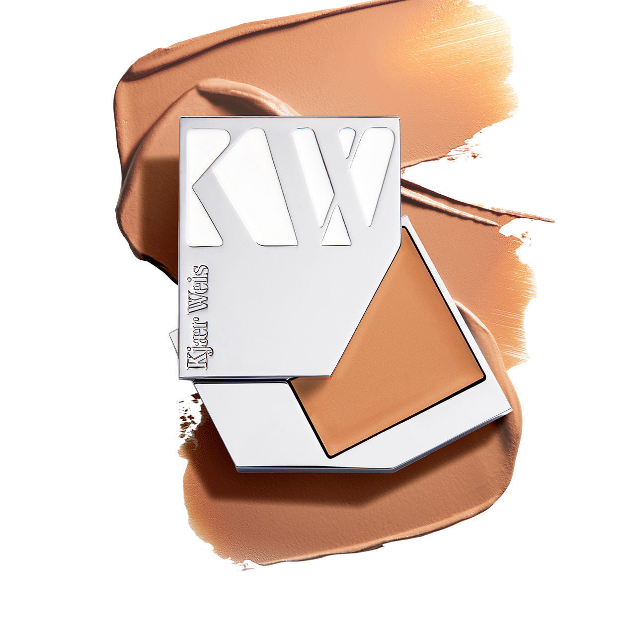 Image of an open Kjaer Weis Matte Cream Bronzer Refill variant: Riveting