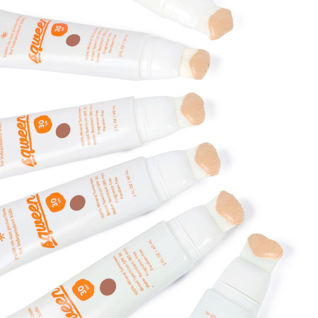 Back image of Sqween SunPaint 100% Mineral Broad Spectrum SPF 30 variant: Rose Gold Sheer Iridescent