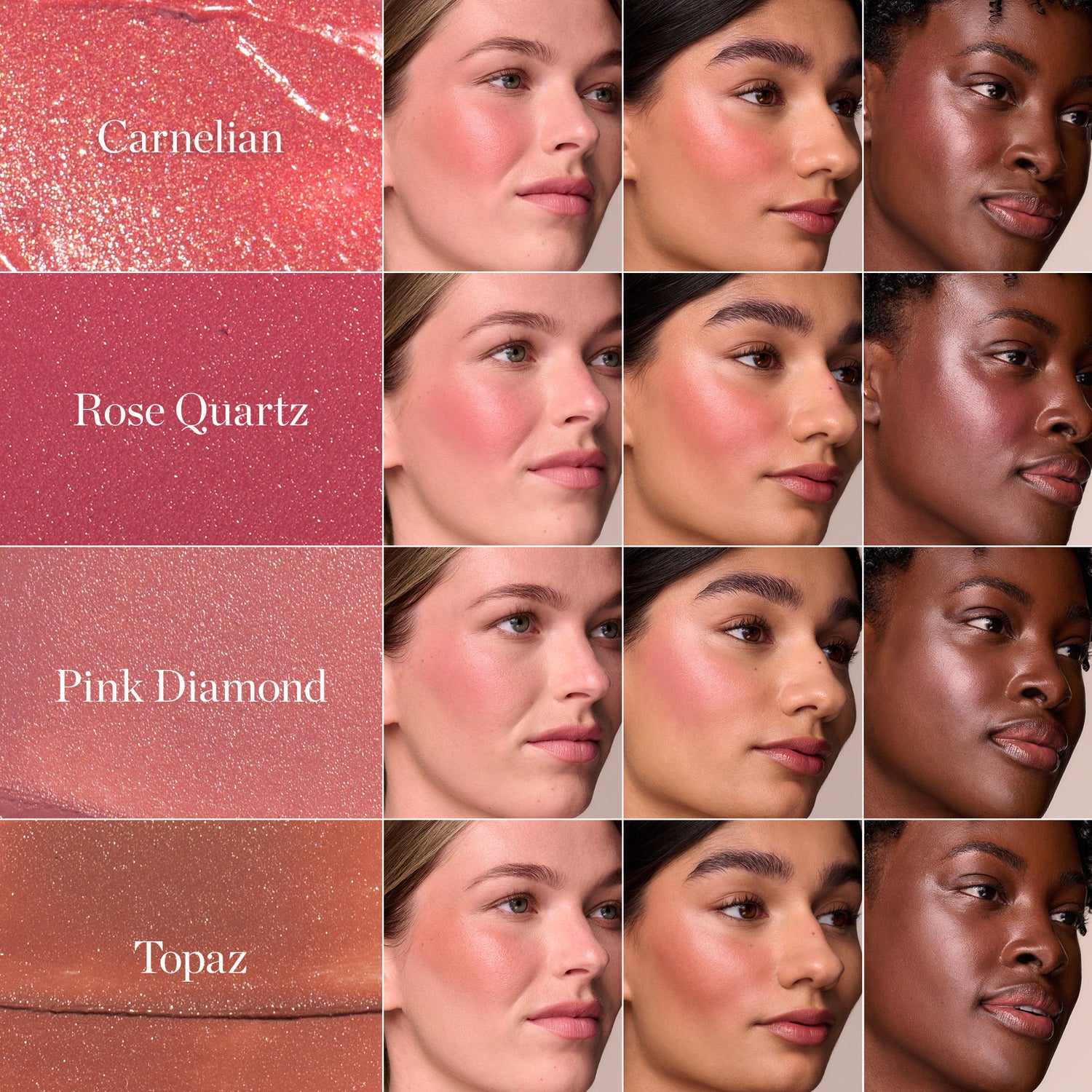 A shade comparison of   variant: Rose Quartz