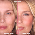 Before and after results of using Charlotte Tilbury Unreal Lip + Cheek Glow Blush Stick with Hyaluronic Acid variant: Rosy Glow