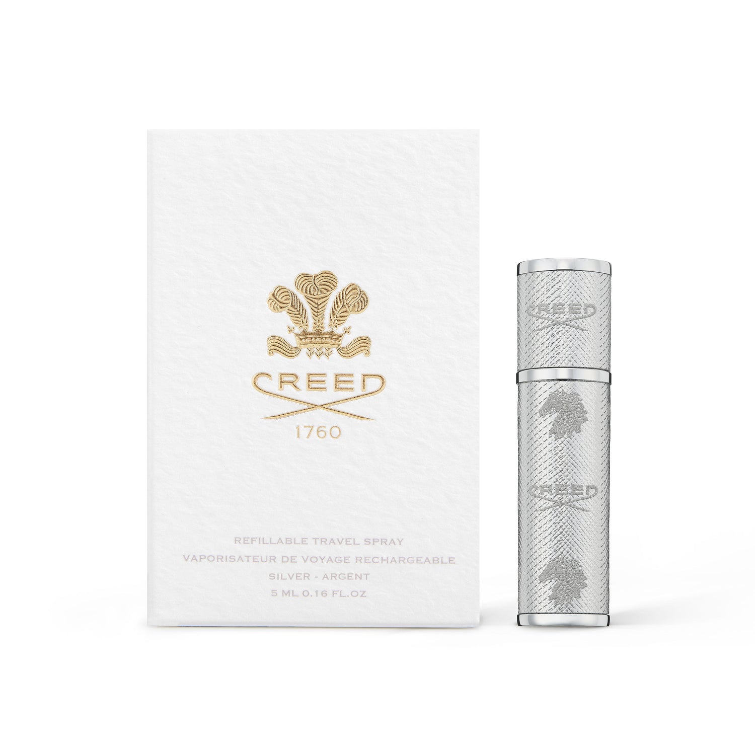 Image of the Creed Refillable Travel Perfume Atomizer variant: Silver box