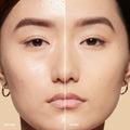 Before and after results of using Bobbi Brown Sheer Finish Pressed Powder variant: Soft Sand