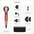 Image of an open Dyson Supersonic Nural Hair Dryer variant: Strawberry Bronze and Blush Pink (Special Edition)