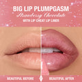 Before and after results of using Charlotte Tilbury Pillow Talk Big Lip Plumpgasm variant: Strawberry Chocolate (Limited Edition)