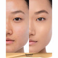 Before and after results of using Nars Natural Radiant Longwear Foundation variant: Stromboli M3