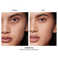 Before and after results of using Hourglass Vanish Airbrush Concealer variant: Suede 6.6