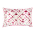 Image of an open Slip Pure Silk Queen Pillowcase with Lace Trim (Limited Edition) variant: Sweet Cherry