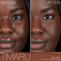 Before and after results of using Nars Light Reflecting Foundation variant: Timaru D4.5