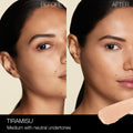 Before and after results of using Nars Radiant Creamy Concealer variant: Tiramisu M1.75