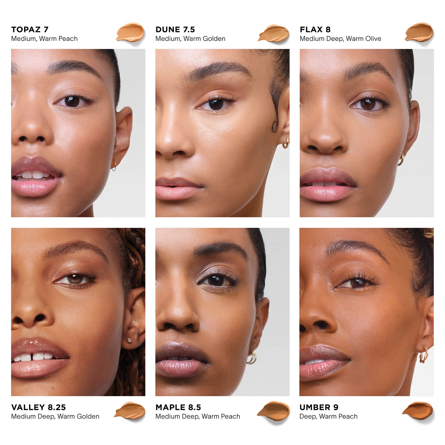 Before and after results of using Hourglass Vanish Airbrush Concealer variant: Topaz 7