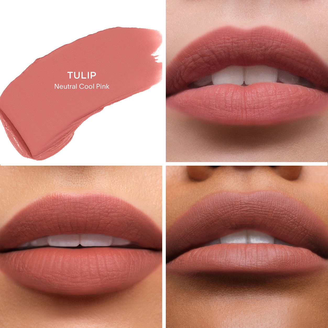 Swatch image of Hourglass Unlocked Soft Matte Lipstick variant: Tulip 344
