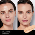 Before and after results of using Nars Light Reflecting Foundation variant: Vallauris M1.5
