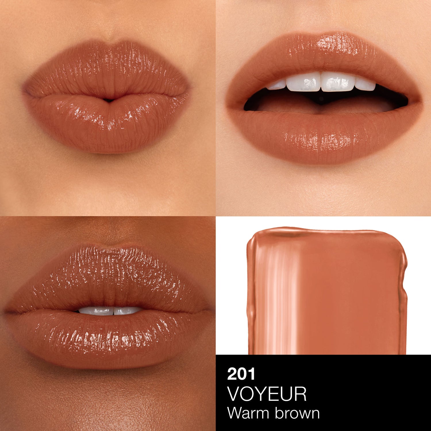 Model image of Nars Afterglow Sensual Shine Lipstick variant: Voyeur - 201