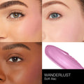 A shade comparison of Nars Afterglow Liquid Blush variant: Wanderlust