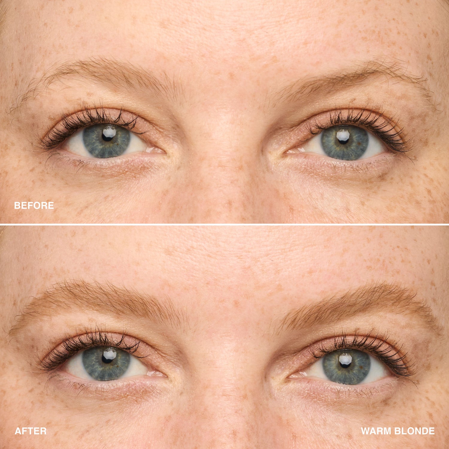 Before and after results of using Bobbi Brown Precise 24-Hour Ultra Slim Eyebrow Pencil variant: Warm Blonde