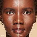Before and after results of using Bobbi Brown Sheer Finish Pressed Powder variant: Warm Espresso