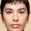 Before and after results of using Bobbi Brown Sheer Finish Pressed Powder variant: Warm Natural