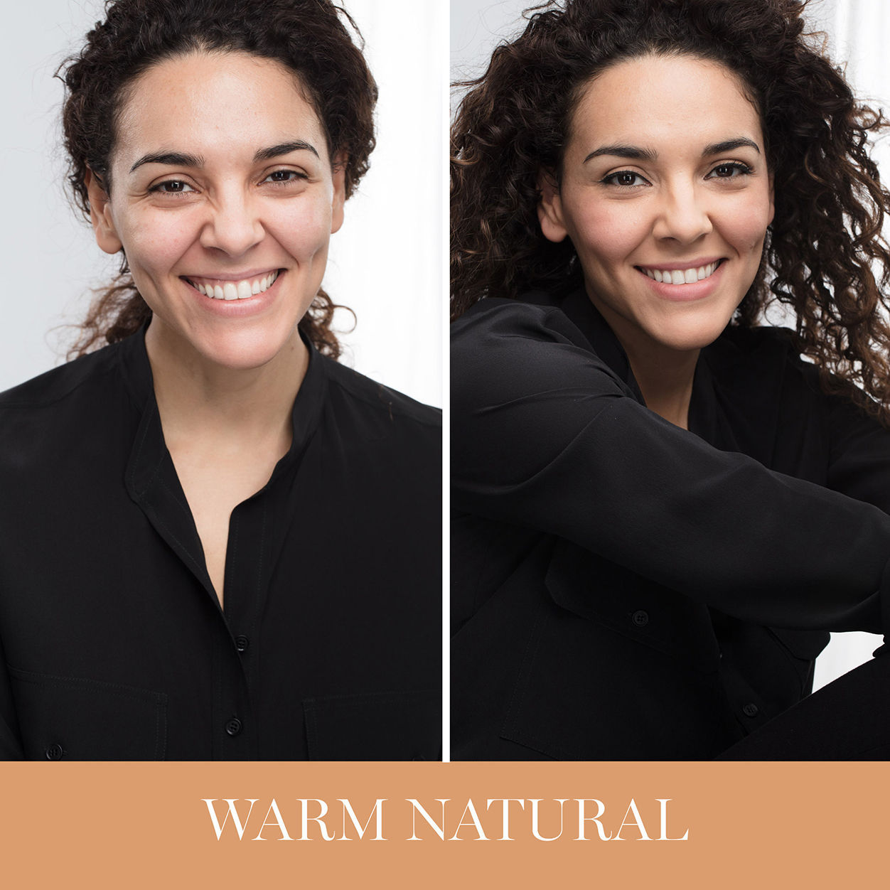 Before and after results of using   variant: Warm Natural (W-056)