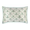Image of an open Slip Pure Silk Queen Pillowcase with Lace Trim (Limited Edition) variant: Wintergreen