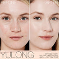 Before and after results of using Nars Light Reflecting Foundation variant: Yulong L1.5